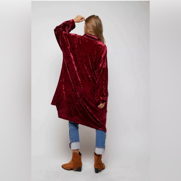 💫 Crushed Velvet Shirt Dress - Picture 8 of 11